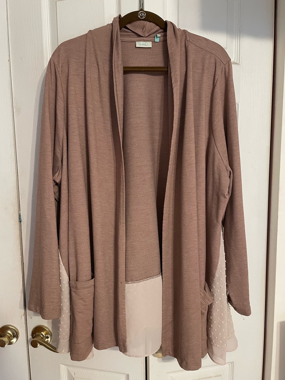 Logo Lounge 3X Lightweight Open Front Cardigan